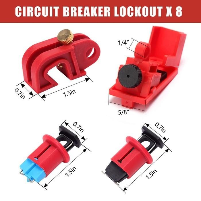 Jual Breaker Lockout Tagout Kit Electrical - Loto Safty Padlock Set ...