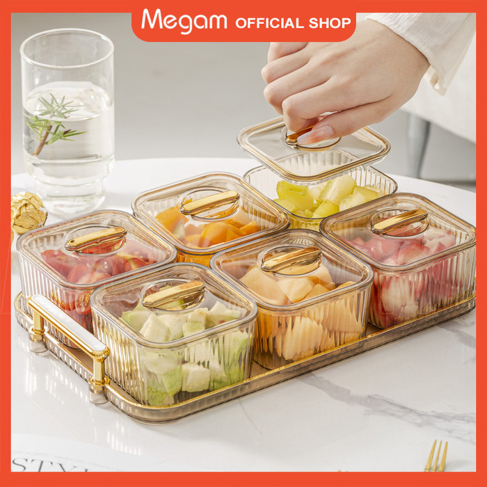 Jual Megam Toples Set Penyimpanan Makanan Saji Tempat Cemilan Tray ...