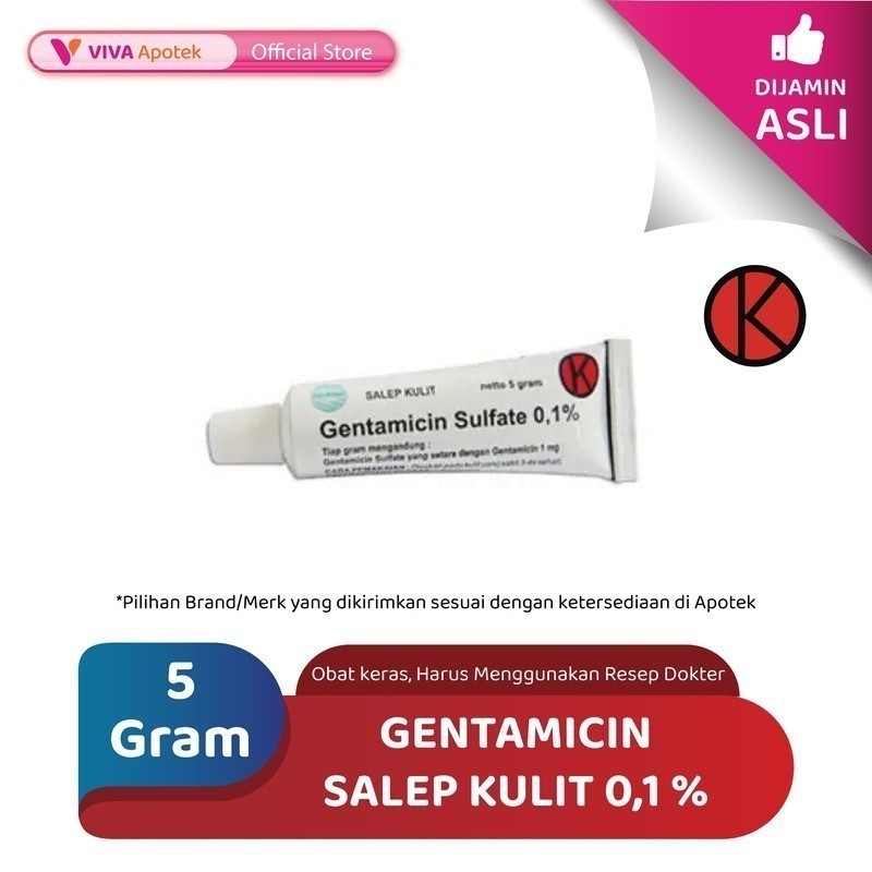 Jual Gentamicin Salep Kulit 0 1 Infeksi Kulit 5 Gram Shopee