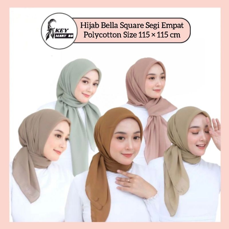 Jual Hijab Bella Square Bella Square Segi Empat Polycotton Warna Lengkap Shopee Indonesia 7769