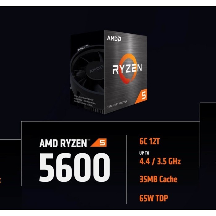 Jual Processor Amd Ryzen 5 5600 - Up To 4.4Ghz Socket Am4 - Resmi ...