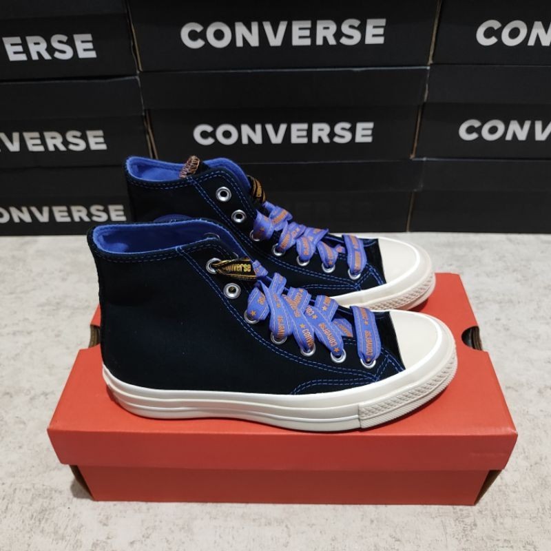 Jual Converse Chuck Taylor 70 Ribbon Laces Women's - Black/Blue Flame ...