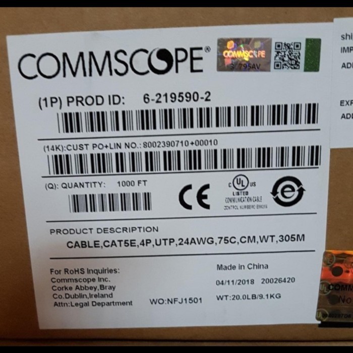 Jual Kabel Amp / Commscope Cat5E Original | Shopee Indonesia