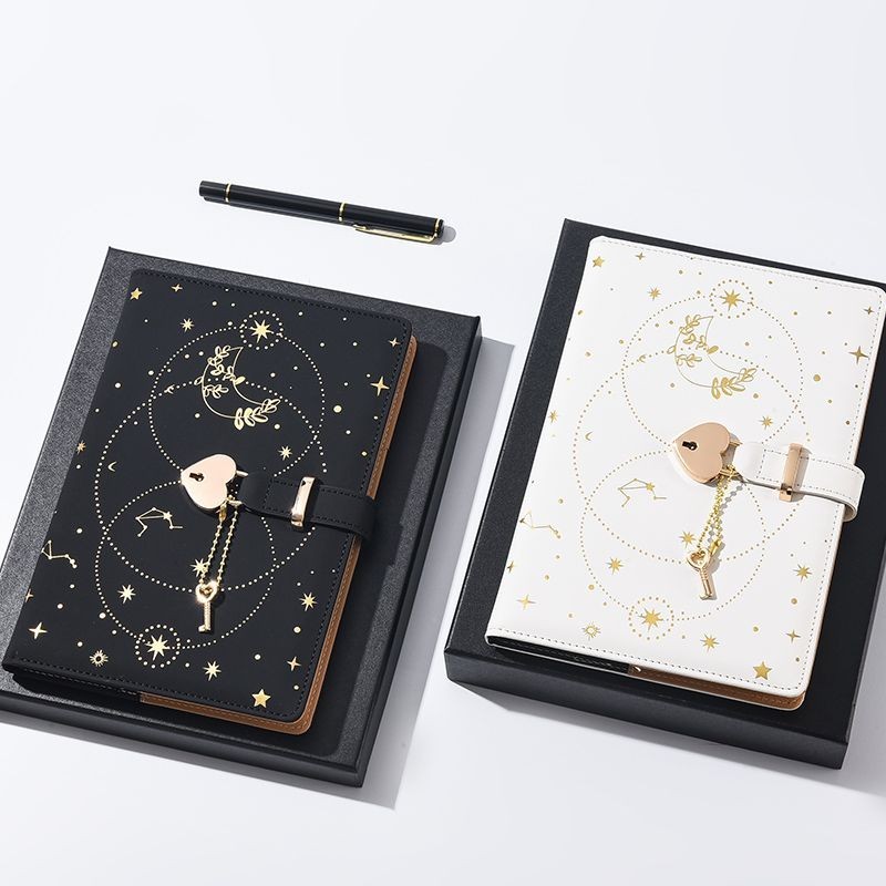 Jual Lock Diary Key Lock NotebookA5Notepad with Lock Creative Couple ...