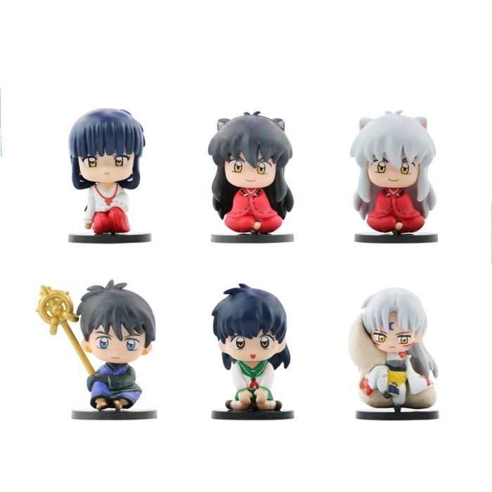 Jual Figure Inuyasha Higurashi Kagome Sesshoumaru set 6 Pcs 10 CM ...