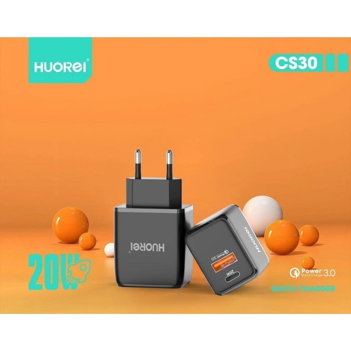 Jual Huorei Cs30 Super Quick Charge Output Pd 20W + Qc 3.0 Free Kabel ...