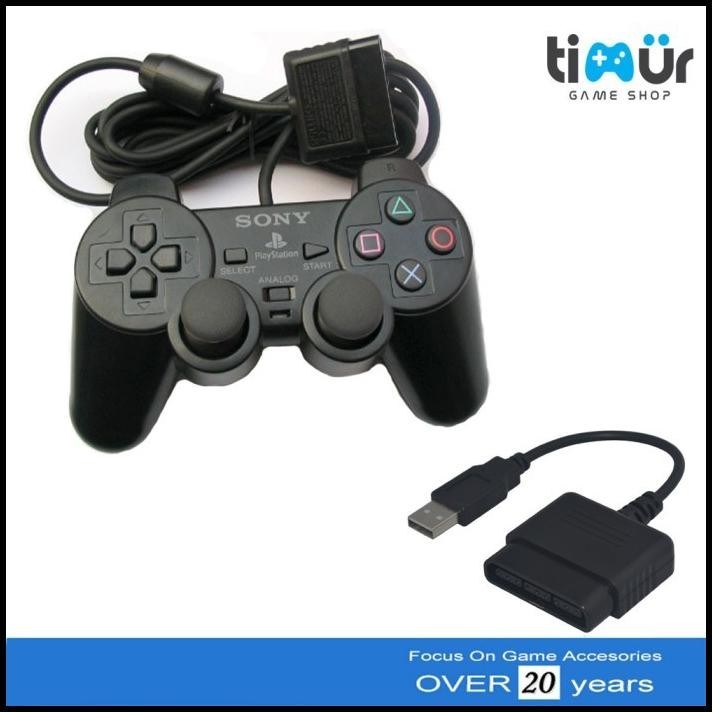 Jual Stik Stick Gamepad Ps2 Tw + Converter Usb Single Ps2 Ke Ps3 Pc