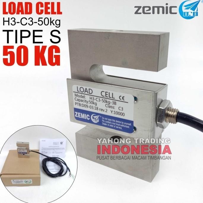 Jual Load Cell ZEMIC H3 C3 50kg Tipe S Loadcell Sensor Timbangan ...