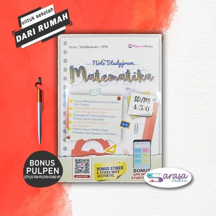 Jual BUKU PELAJARAN SD NOTE STUDYGRAM MATEMATIKA SD MI KELAS 4 5 6 ...