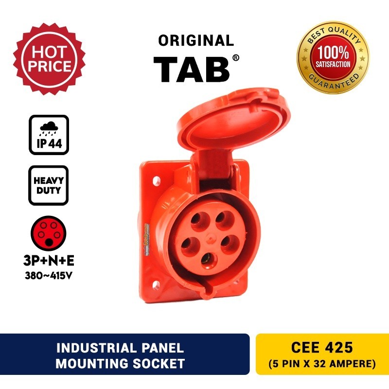 Jual Industrial Panel Mounting Socket TAB CEE 425 untuk Genset | Shopee ...