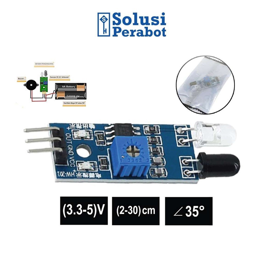 Jual Sensor Inframerah IR Infrared SP / Pendeteksi Halangan Rintangan ...