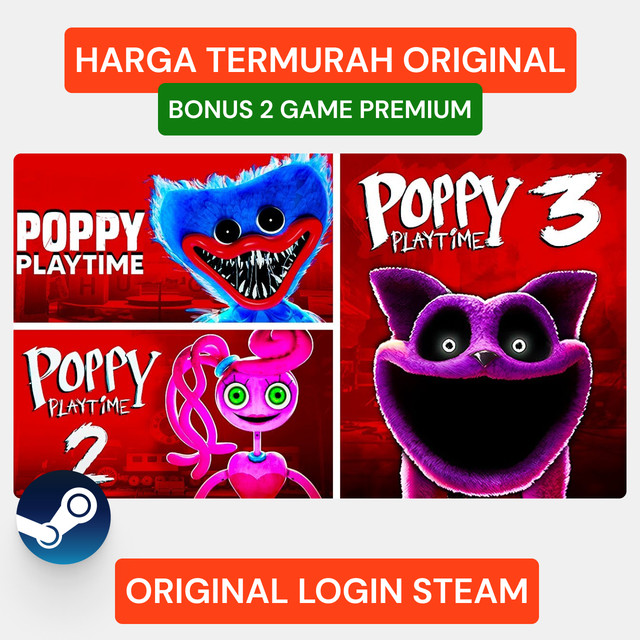 Jual POPPY PLAYTIME LENGKAP 1 2 3 GAME PC LAPTOP ORIGINAL STIM BONUS ...