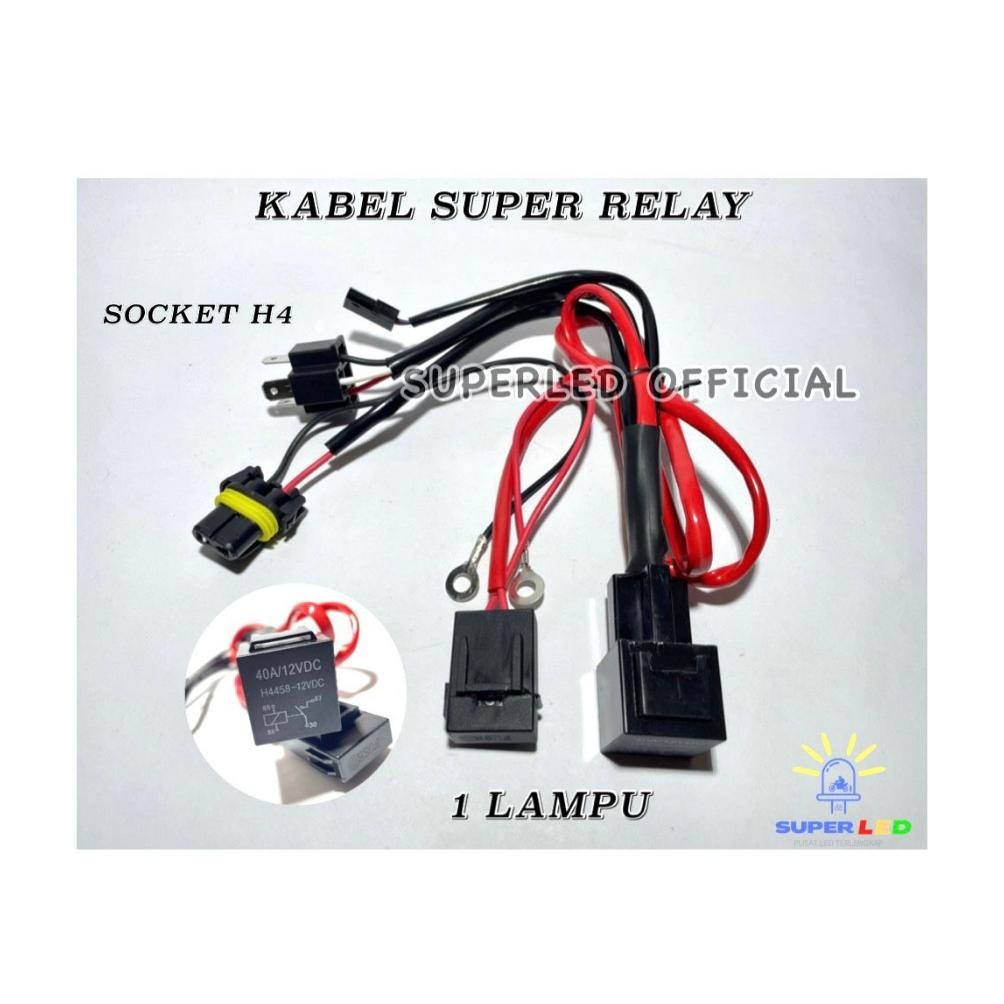 Jual Original Kabel Super Relay Set Lampu Biled Proyektor Dan Relay Socket H Input Volt A