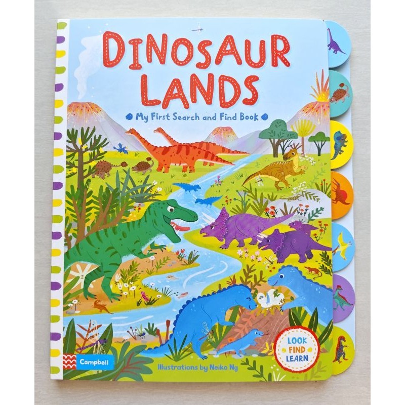 Jual Campbell - My First Search and Find Dinosaur Lands / Things that ...