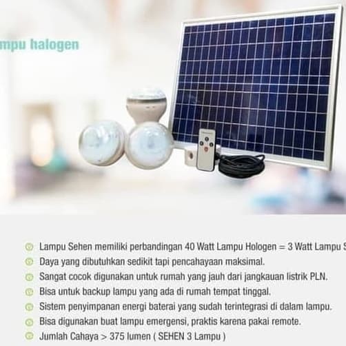Jual Lampu Tenaga Surya Hemat Energi SEHEN LTSHE #1 | Shopee Indonesia