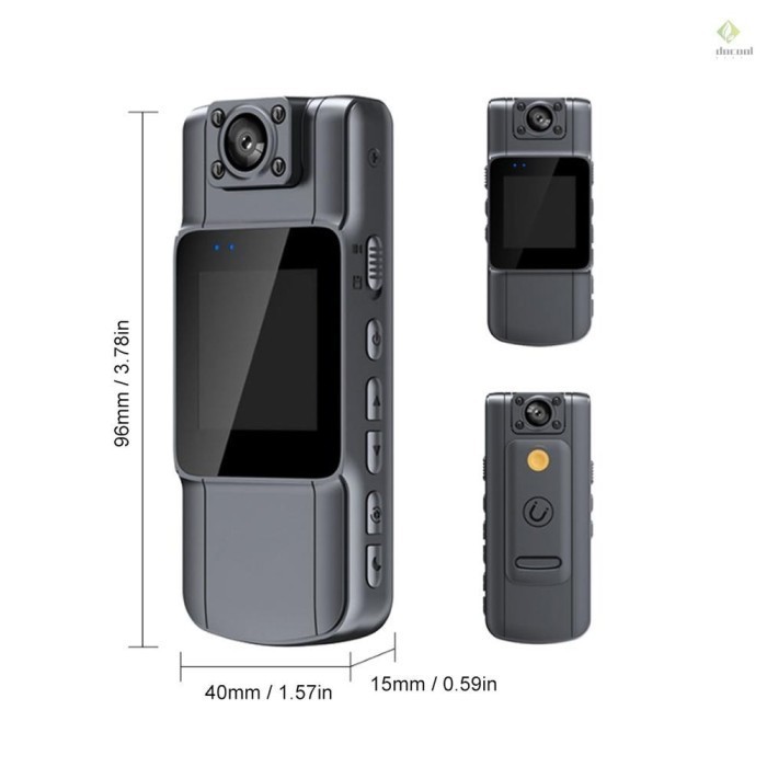 SponProf Überwachungskamera Full HD Mn Kamera BodyCam Tragbare Video Uberwachungskamera 1 Tlg Mini Versteckte Kamera Video Tragbare Bodycam Auto Haus Uberwachung