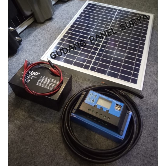 Jual Gercep Paket Murah Solar Panel Surya 20Wp, Solar Controller 10A ...