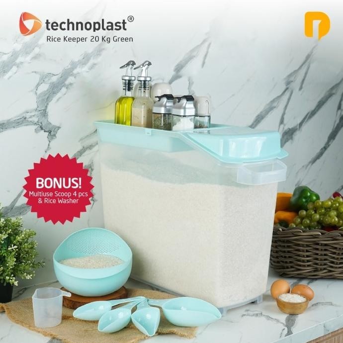 Jual Tempat Beras 20kg Rice Box Technoplast Tempat Penyimpanan Beras ...