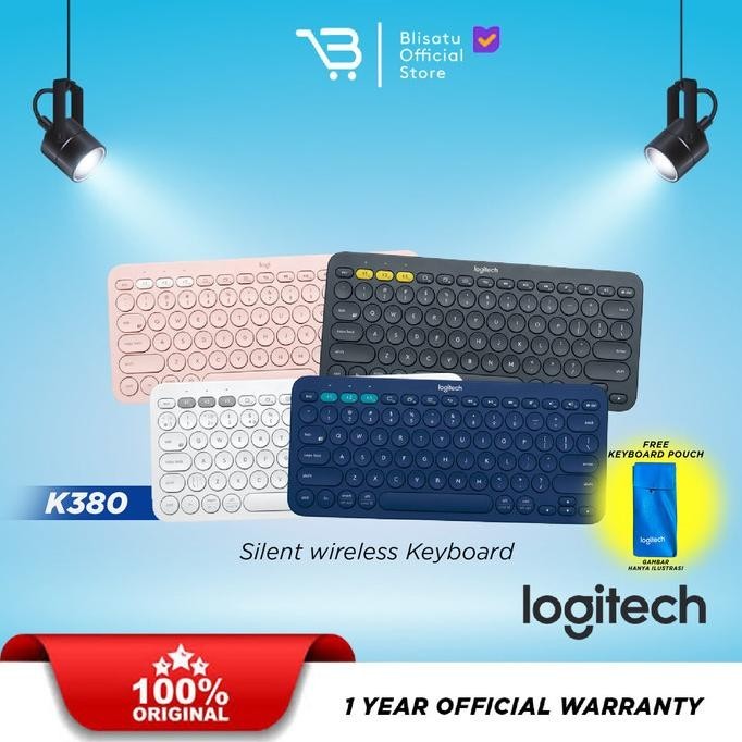Jual Logitech K380 Multi Device Bluetooth Keyboard - Biru | Shopee ...