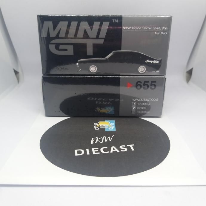 Mini GT 1/64 Nissan Skyline Kenmeri Liberty Walk - Modèle En Métal Moulé Noir Mat - Réf. MGT00655