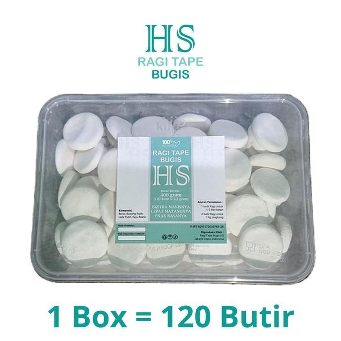 Jual Ragi Tape Bugis HS Premium Ketan Singkong Isi 120 Butir Shopee