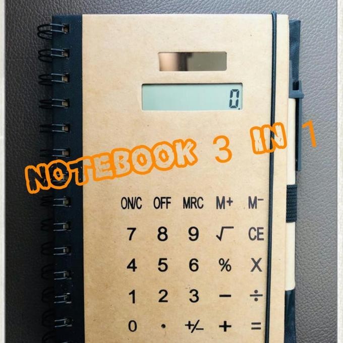 Jual Notebook 3in1 - Kalkulator,sticky note,pen. Buku kerja / Agenda ...