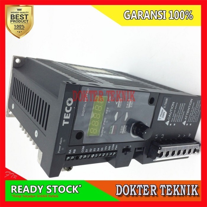 Jual S310-201-H1D TECO Servo Motor Driver Inverter 1HP 750W 1 Phase 200 ...