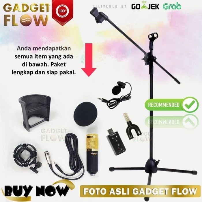 Jual Paket Mic Bm 800 Stand Microphone Bm800 Recording Rekaman Discord ...