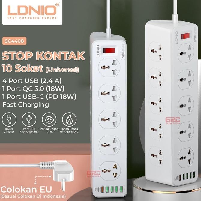 Jual Stop Kontak Universal 10 Lubang Usb Pd Power Socket Colokan ...