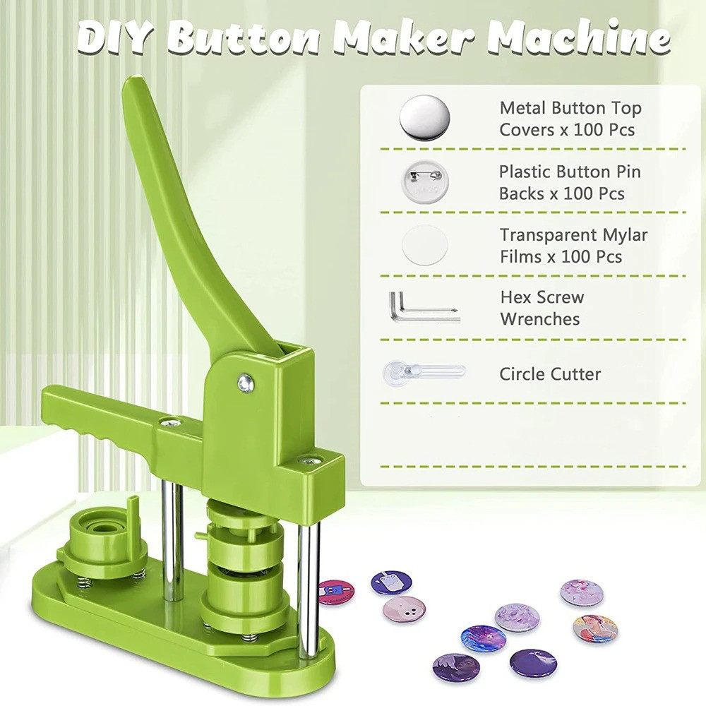 Jual Mesin Press Pin Bros Peniti Bulat Rotating Button Maker - DC-109 ...