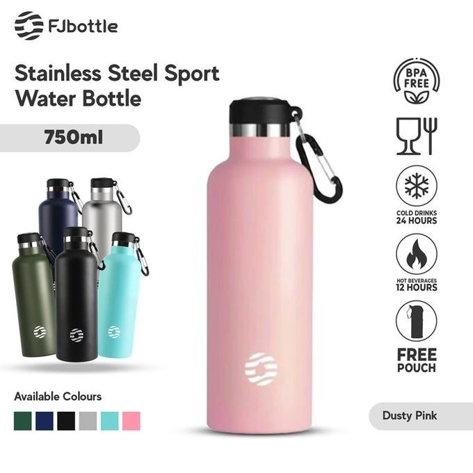 Jual FJbottle - Botol Minum Olahraga Stainless Steel 750ML Dengan ...