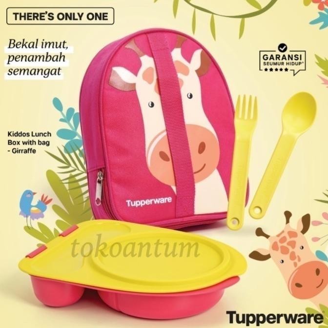 Jual Tupperware tempat makan anak bersekat + cutlery berhadiah Tas ...