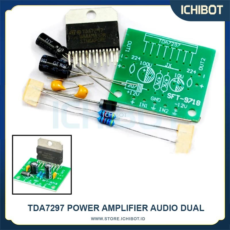 Jual Kit Solder TDA7297 Power Amplifier 2 Audio Dual Channel Stereo