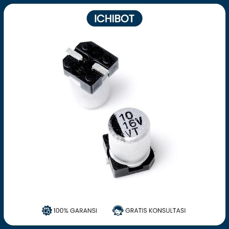 Jual 10uF 16v 4x5.4 SMD SMT Capacitor Elco Elko Kapasitor 10 uF ...