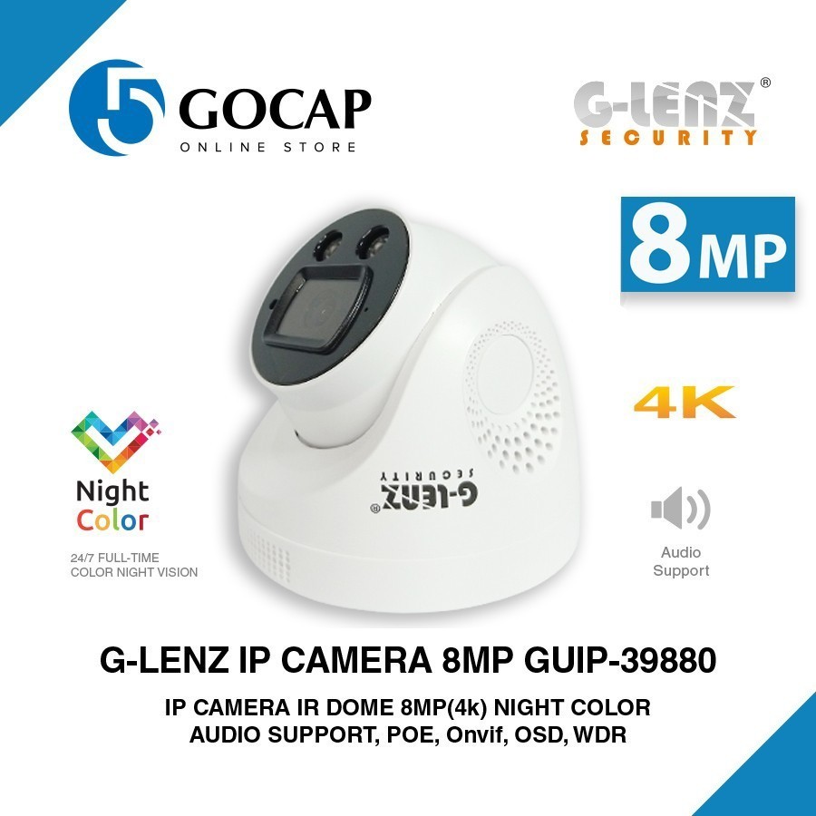 Jual GLENZ CCTV IP CAMERA 8MP - INDOOR - GUIP 39880 - IP CAMERA NIGHT ...