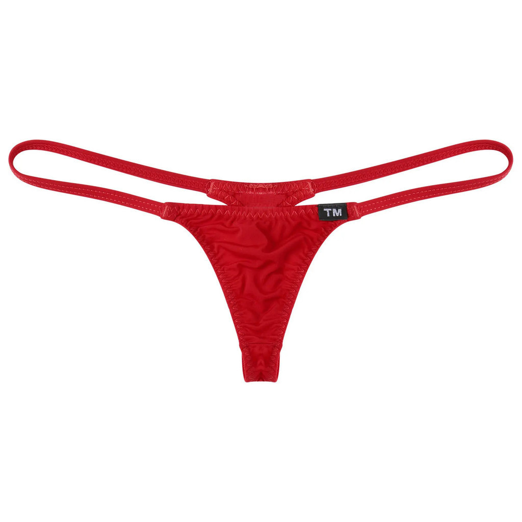 #M-XXL Mens Lingerie Low Rise Thong T-back Sissy Panties Micro Coverage  Solid Color Elastic Waistband G-String Briefs Underwear CJB7