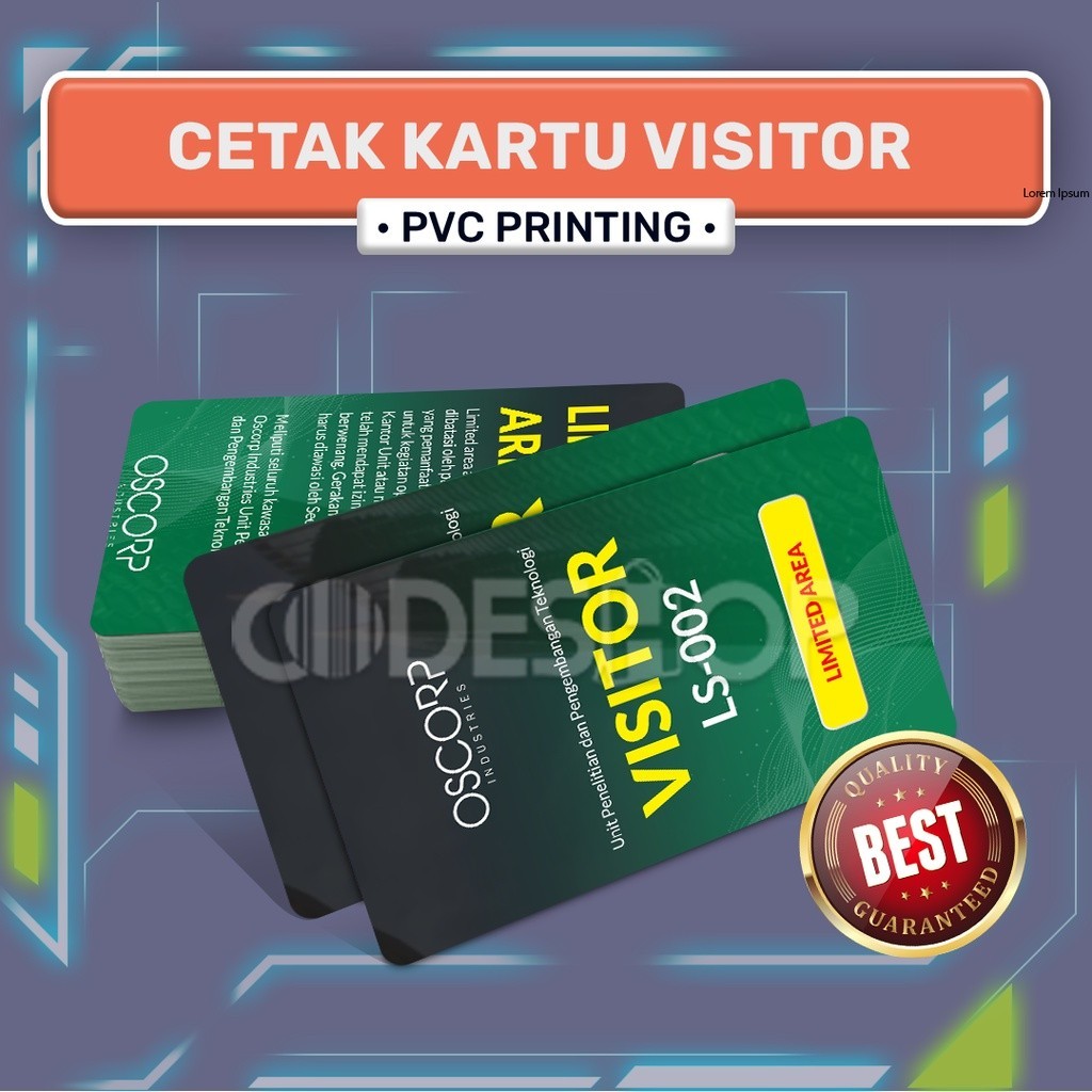 Jual Cetak Kartu Pengunjung Visitor ID Card | Shopee Indonesia