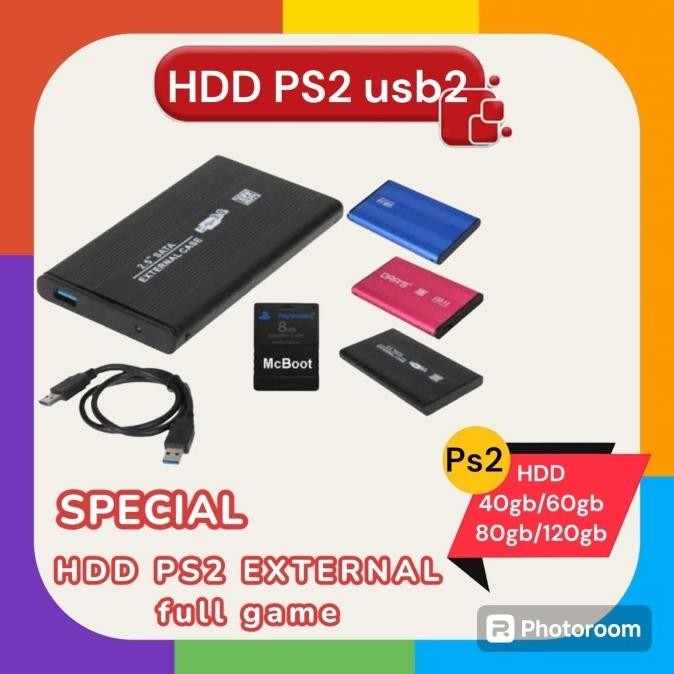 Jual HARDICS EKTERNAL+ MC boot BUAT PS2 80GB(FULL GAME) | Shopee Indonesia