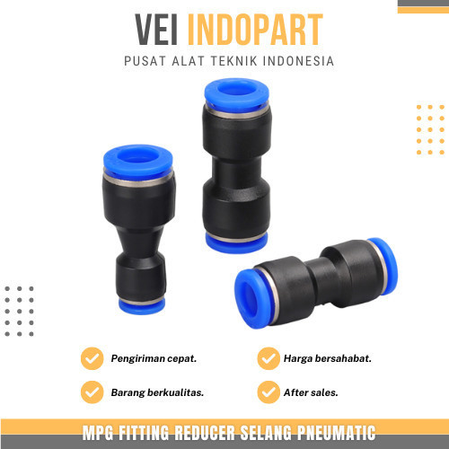 Jual MPG 08-06 FITTING PNEUMATIC REDUCER LURUS SELANG 8MM - 6MM PG 08 ...
