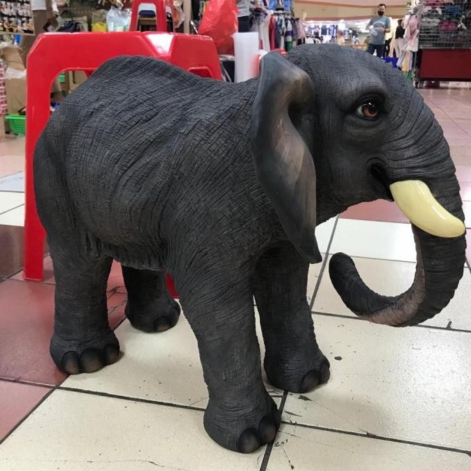 Jual Patung Pajangan Gajah Elephant Jumbo Dekorasi Interior Taman Kebun