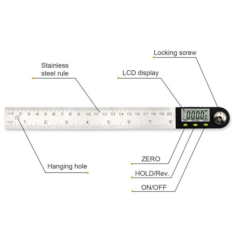 Jual Penggaris Digital Protactor MP / Angle Ruler Inclinometer ...