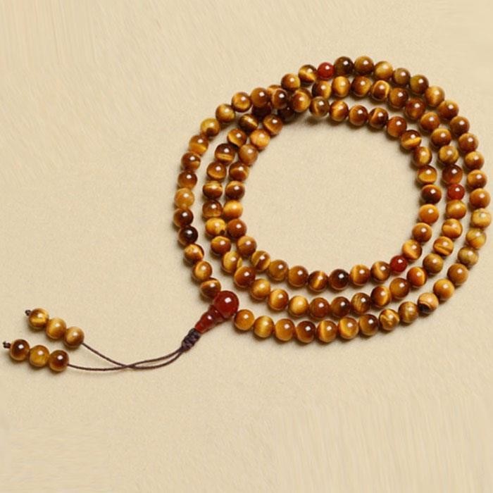 Jual Mata Harimau Kuning Alami108Gelang Manik-manik Gelang Rosario ...