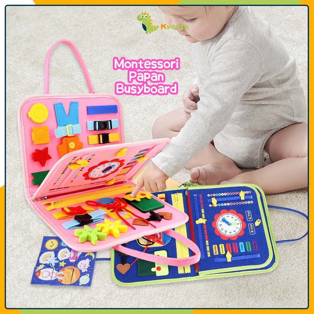 Jual Kyopta Mainan papan busy board montessori untuk edukasi anak Felt