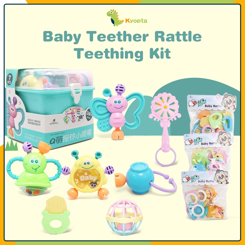Jual Kyopta Mainan teether gigitan bayi set Mainan kerincingan bayi BPA