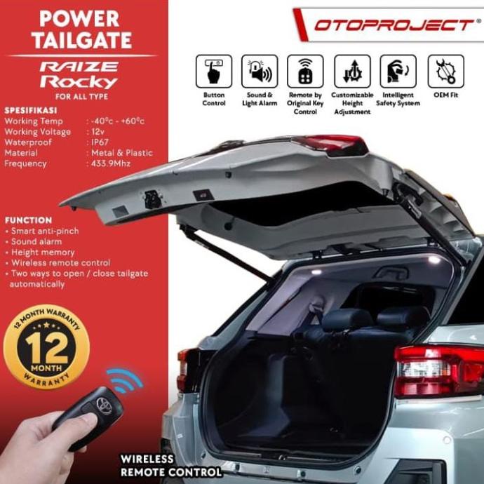 Jual Power Tail Gate All New Raize / Rocky 2021 2022 2023 Otoproject