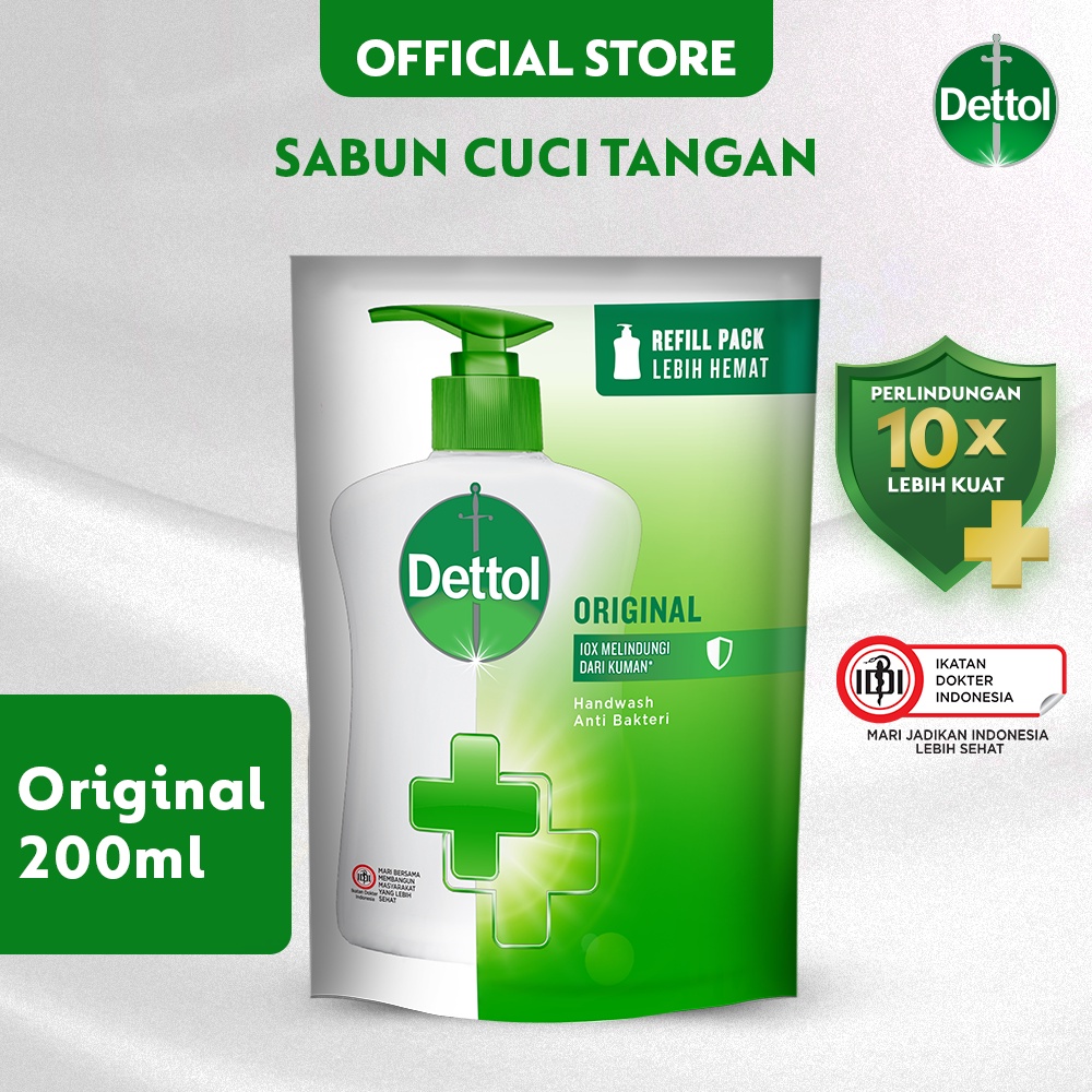 Jual Dettol Sabun Tangan Anti Bakteri Original 200 Ml Refill | Shopee ...