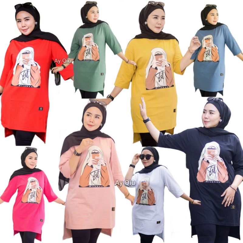 Jual KAOS WANITA TUNIK TERBARU / KAOS TUNIK JUNGJAT FASHION TOP