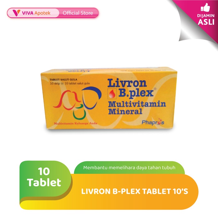 Jual Livron B-Plex Memenuhi Kebutuhan Vitamin & Mineral (10 Tablet ...