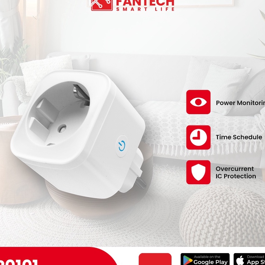 Jual (JY .0♫) FANTECH Smart Life Home Plug / Socket Wireless WiFi ...