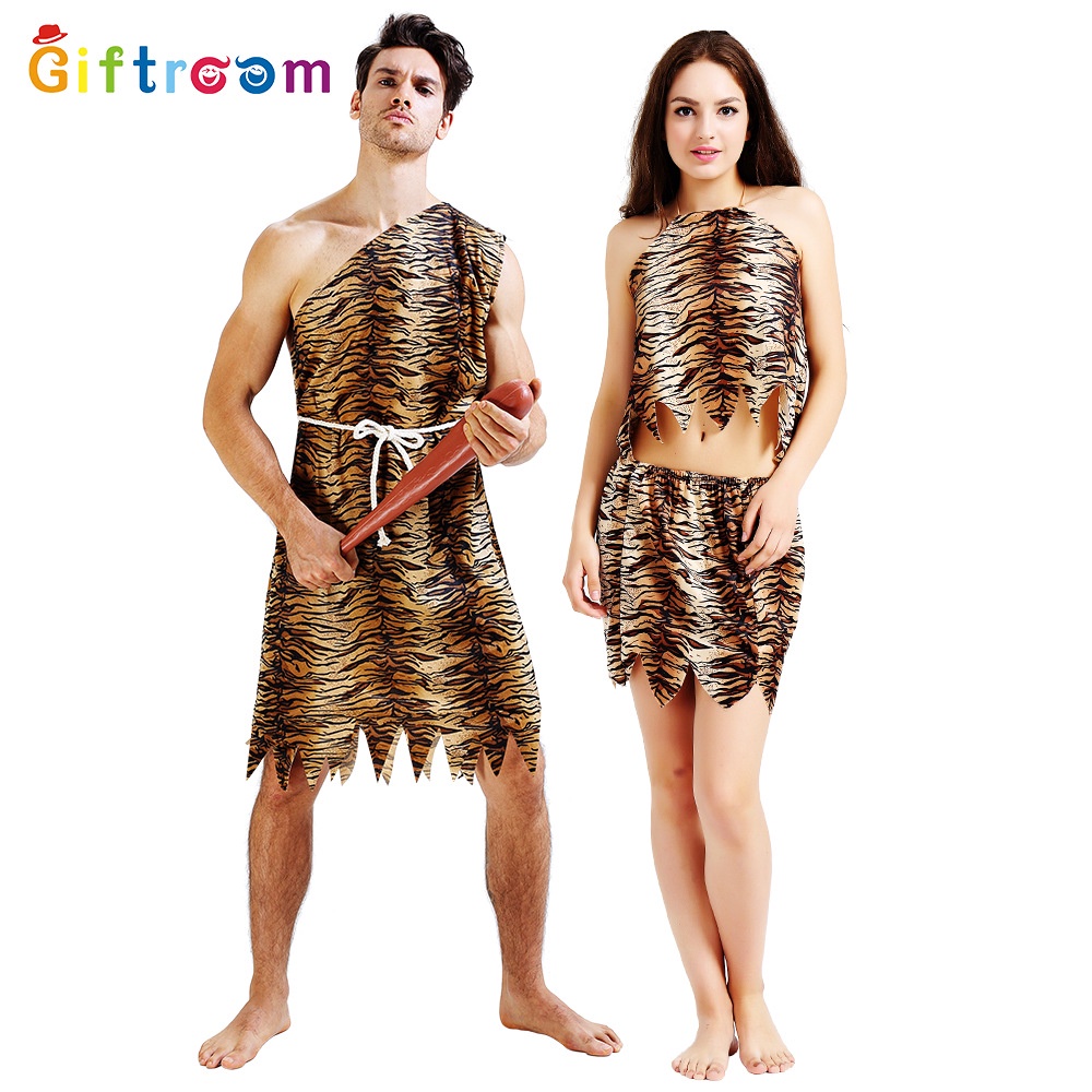 Jual Western Modern Primitive Indigenous Costume Couple Tiger Skin